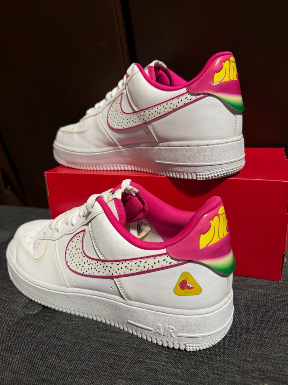 Nike White & Hot Pink Women's Low-Top Sneakers - Picture 2 of 12